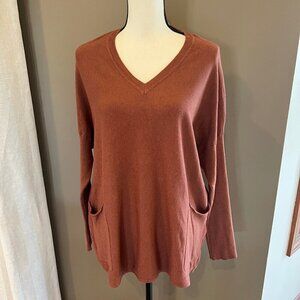 Altar'd State Burnt Orange Loose Long Sleeve Sweater, Size M/L